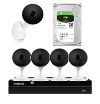 Kit 5 Câmeras IMX Full Hd Wi-fi Com Hd 1tb E Nvd 1308