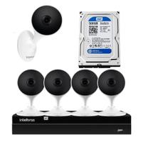 Kit 5 Câmeras IMX Full Hd Wi-fi Com Hd 500gb E Nvd 1308