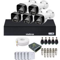Kit 5 Câmeras Intelbras 1120b Full Color, Dvr 8ch Mhdx 1008c Sem Hd Kit 5 Câmeras Intelbras 1120b Full Color, Dvr 8ch Mhdx 1008c Sem Hd