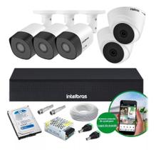 Kit 5 Cameras Intelbras Cftv Dvr Mhdx 1008 Comp Hd 500gb Kit 5 Cameras Intelbras Cftv Dvr Mhdx 1008 Comp Hd 500gb