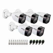 Kit 5 Câmeras Intelbras VHD 1130 B HD 720p Bullet com Lente 2.8mm Visão Noturna 30m Resistente à Chuva IP67 + Conectores