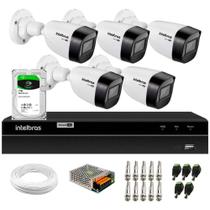 Kit 5 Câmeras Intelbras VHD 1130 B HD 720p Lente 2.8mm Visão Noturna 30m Índice de Proteção IP67 + DVR Intelbras MHDX 1208 8 Canais + HD 1TB BarraCuda