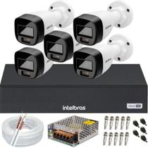 Kit 5 Câmeras Intelbras Vhd 1220 B Full Color Dvr 08 Canais 1108c colorido dia e noite Kit 5 Câmeras Intelbras Vhd 1220 B Full Color Dvr 08 Canais 1108c colorido dia e noite