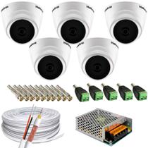 Kit 5 Câmeras Intelbras Vhl 1120d + 1 Fontes 5amp 12v + Cabo e Conectores Kit 5 Câmeras Intelbras Vhl 1120d + 1 Fontes 5amp 12v + Cabo e Conectores