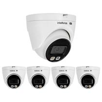 Kit 5 Câmeras IP 2 Megapixels 20m PoE com Áudio VIP 1220 D FULL COLOR+ Intelbras