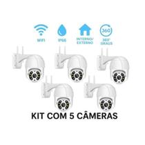 Kit 5 Câmeras Monitoramento Externo Full HD 360 à Prova DÁgua Kit 5 Câmeras Monitoramento Externo Full HD 360 à Prova DÁgua