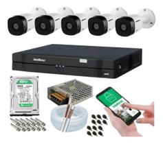 Kit 5 Câmeras Multi Hd 1120b Dvr Intelbras 8 Canais C/ Hd Kit 5 Câmeras Multi Hd 1120b Dvr Intelbras 8 Canais C/ Hd