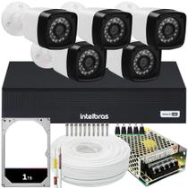 Kit 5 cameras seguranca 2 mp Full HD dvr Intelbras 1008 1 tb