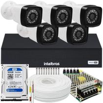 Kit 5 cameras seguranca 2 mp Full HD dvr Intelbras 1008 500gb