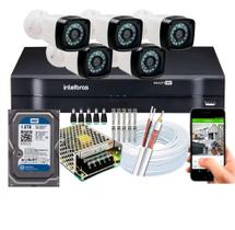 Kit 5 Cameras Segurança Dvr Intelbras Full Hd 8ch full hd C/HD 1 TB