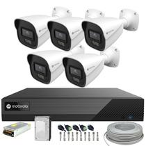 Kit 5 Câmeras Segurança Motorola Dvr 8 canais +2 IP HD 1Tb Kit 5 Câmeras Segurança Motorola Dvr 8 canais +2 IP HD 1Tb