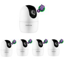 Kit 5 Câmeras Wi-Fi Inteligente 360 Com Alarme e Armazenamento em Nuvem + Cartão de Memória 32 GB iM4 C Intelbras