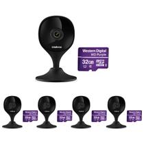 Kit 5 Câmeras Wi-Fi Inteligente Com Alarme e Armazenamento em Nuvem + Cartão de Memória 32 GB iMX C Black Intelbras Kit 5 Câmeras Wi-Fi Inteligente Com Alarme e Armazenamento em Nuvem + Cartão de Memória 32 GB iMX C Black Intelbras
