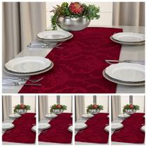 Kit 5 Caminho Trilho De Mesa Decorativo Jacquard 1,40m X 0,40m