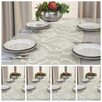 Kit 5 Caminho Trilho De Mesa Decorativo Jacquard 1,40m X 0,40m