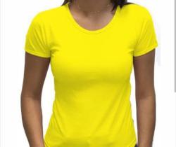 Kit 5 Camisa Baby Look Feminina Algodão Lisa Blusinha
