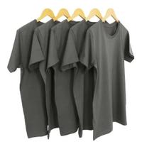 Kit 5 Camisa Blusa Camisetas Masculina Lisa Básica Não Amassa Malha Fria Premium