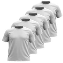 Kit 5 Camisa Camiseta Masculina Plus Size Lisa 100% Algodão Gola Redonda Manga Curta G1 ao G4