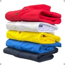 Kit 5 camisa gola polo masculina algodão piquet premium plus size - USUAL BASIC