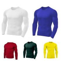 Kit 5 Camisa Masculina Manga Longa Malha Fria Cores Variadas