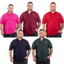 kit 5 camisa polo masculina g4 g5 plus size extra grande Tecido Premium kit 5 camisa polo masculina g4 g5 plus size extra grande Tecido Premium