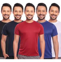Kit 5 Camisas Básicas Masculina Dry Fit Lisa Tradicional