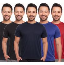 Kit 5 Camisas Básicas Masculina Dry Fit Lisa Tradicional Kit 5 Camisas Básicas Masculina Dry Fit Lisa Tradicional