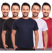 Kit 5 Camisas Básicas Masculina Dry Fit Lisa Tradicional