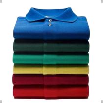 KIT 5 Camisas Basicas Polo Algodão Piquet Premium Luxo 30.1 - Usual Basic