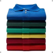 KIT 5 Camisas Basicas Polo Algodão Piquet Premium Luxo 30.1