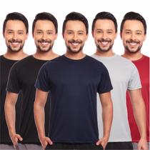Kit 5 Camisas Masculina Manga Curta Dry Fit Proteção Uv
