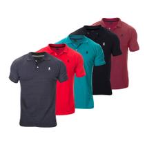 Kit 5 Camisas Polo Masculina Blusa De Luxo
