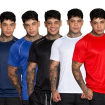 Kit 5 Camiseta Esportiva Masculina Dry Fit