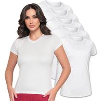 Kit 5 Camiseta Feminina Dry Fit Blusinhas Para Academia Esporte Corrida Confortáveis - Fafenix