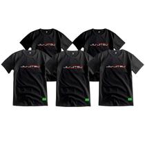 Kit 5 Camiseta Jiu Jitsu Adulto Algodão Puro Cores