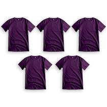 Kit 5 Camiseta Lisa Malha 100% Algodão Premium Unissex