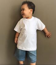 Kit 5 Camiseta Manga Curta Infantil Branca