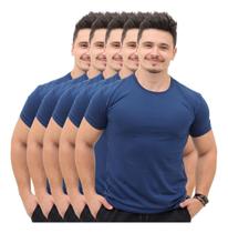 Kit 5 Camiseta Masculina Algodão Básica Gola Redonda Lisa