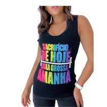Kit 5 Camiseta Regata Feminina Academia Fitness Blusa Treino