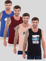 Kit 5 Camiseta Regata Masculina Surf Moda Praia