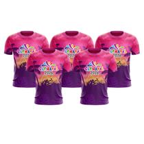 Kit 5 Camisetas Abada Carnaval 2026 Manga Curta -