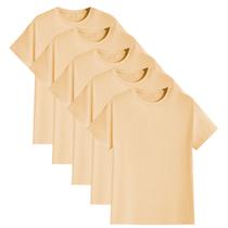 Kit 5 Camisetas Algodão Peruano Huxter Bege Kit 5 Camisetas Algodão Peruano Huxter Bege