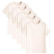 Kit 5 Camisetas Algodão Peruano Huxter OffWhite Kit 5 Camisetas Algodão Peruano Huxter OffWhite