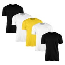 Kit 5 Camisetas AMGK Masculina Lisa Básica 100% Algodão