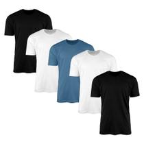 Kit 5 Camisetas AMGK Masculina Lisa Básica 100% Algodão