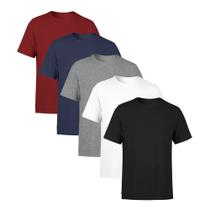 Kit 5 Camisetas AMGK Masculina Lisa Premium 100% Algodão