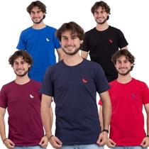 KIT 5 CAMISETAS BASICA GOLA REDONDA DIRETO DA FARBICA 100% ALGODÃO . br