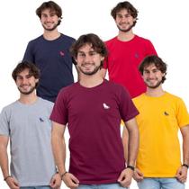 KIT 5 CAMISETAS BASICA GOLA REDONDA DIRETO DA FARBICA 100% ALGODÃO . br