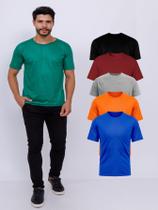 Kit 5 Camisetas Básica Malha Fria 100% Poliéster - Sortidas - RCV STORE