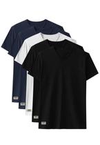 Kit 5 Camisetas Basicas Gola V 100% Algodão 30.1 Di Nuevo Masculina Kit 5 Camisetas Basicas Gola V 100% Algodão 30.1 Di Nuevo Masculina